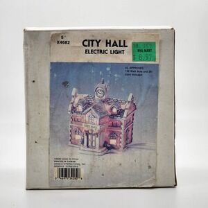 Vintage Lighted Wang"s International Ceramic Village City Hall